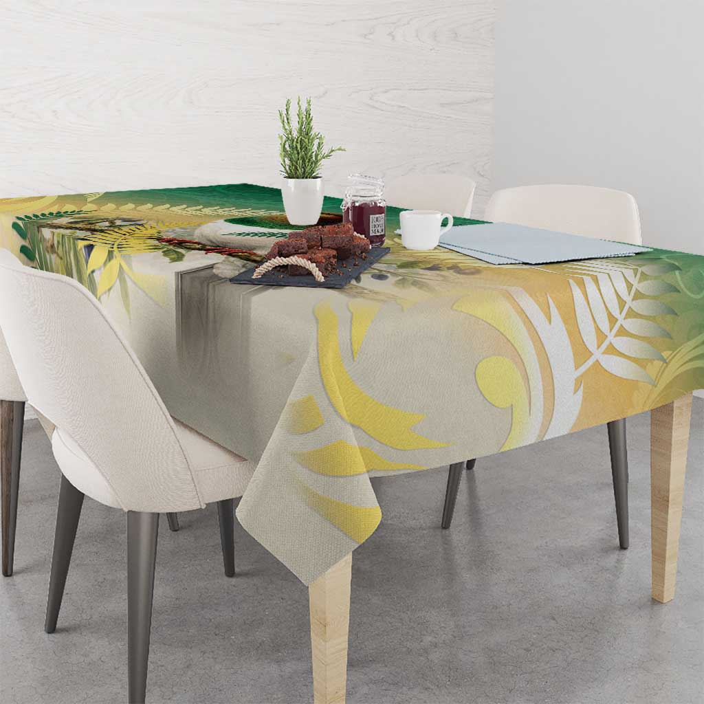 New Zealand Pigeon Kereru Tablecloth Maori Fern Art Green Gradient LT05 - Polynesian Pride