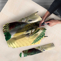 New Zealand Pigeon Kereru Umbrella Maori Fern Art Green Gradient - Polynesian Pride