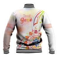 Happy Holi Festival Baseball Jacket Rangoli With Polynesian Pattern LT05 - Polynesian Pride