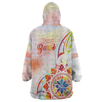 Happy Holi Festival Wearable Blanket Hoodie Rangoli With Polynesian Pattern LT05 - Polynesian Pride
