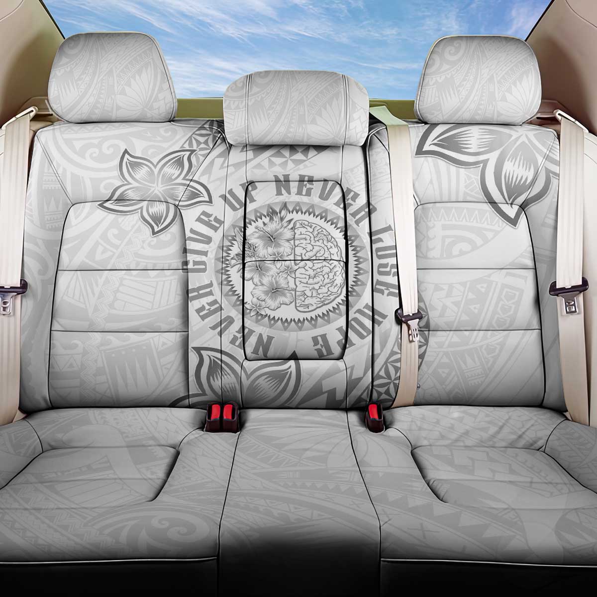 Brain Cancer Warrior Back Car Seat Cover Never Give Up