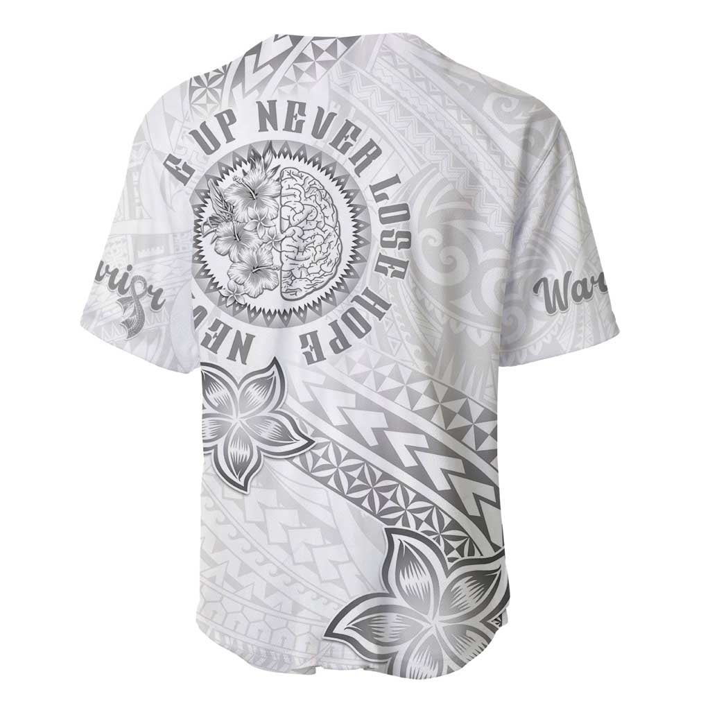 Brain Cancer Warrior Baseball Jersey Never Give Up LT05 - Polynesian Pride