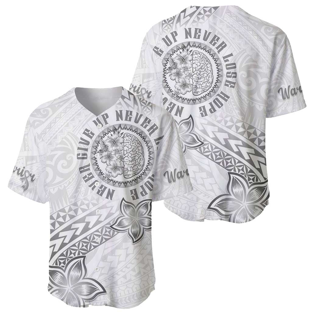 Brain Cancer Warrior Baseball Jersey Never Give Up LT05 - Polynesian Pride