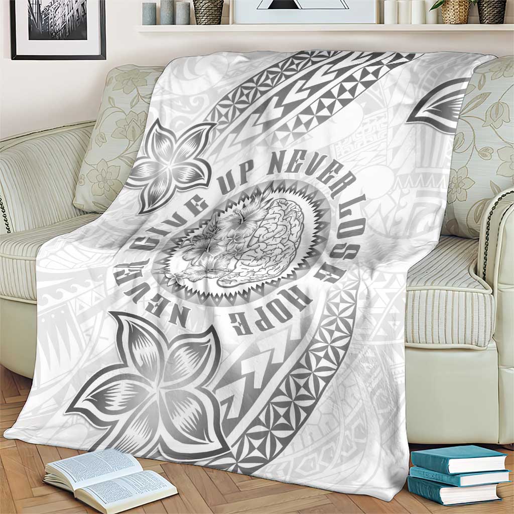 Brain Cancer Warrior Blanket Never Give Up