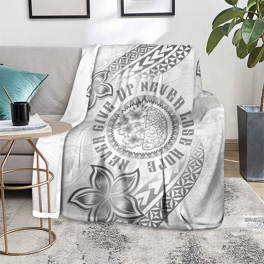 Brain Cancer Warrior Blanket Never Give Up