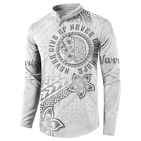 Brain Cancer Warrior Button Sweatshirt Never Give Up LT05 - Polynesian Pride