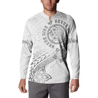 Brain Cancer Warrior Button Sweatshirt Never Give Up LT05 - Polynesian Pride