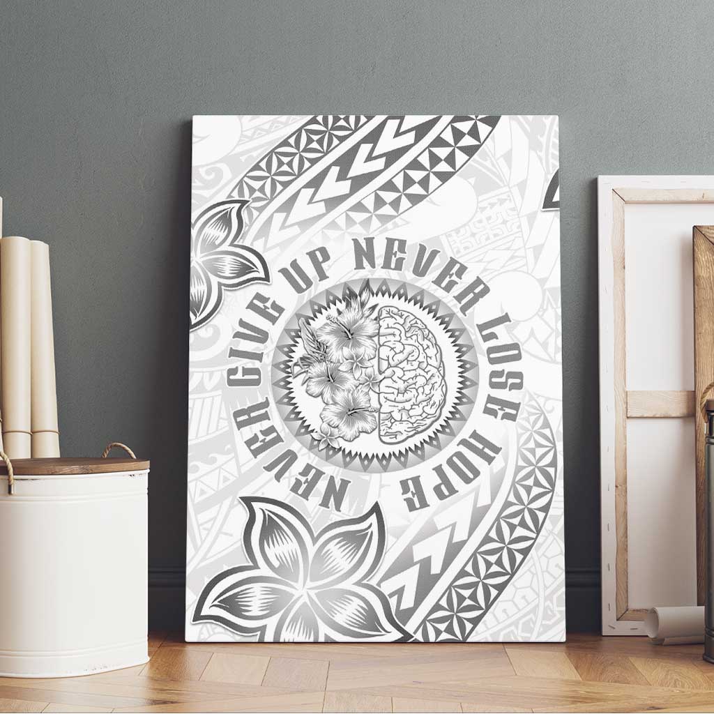 Brain Cancer Warrior Canvas Wall Art Never Give Up