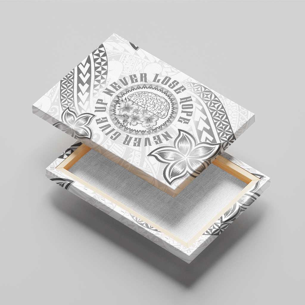 Brain Cancer Warrior Canvas Wall Art Never Give Up