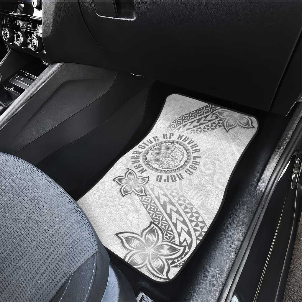 Brain Cancer Warrior Car Mats Never Give Up