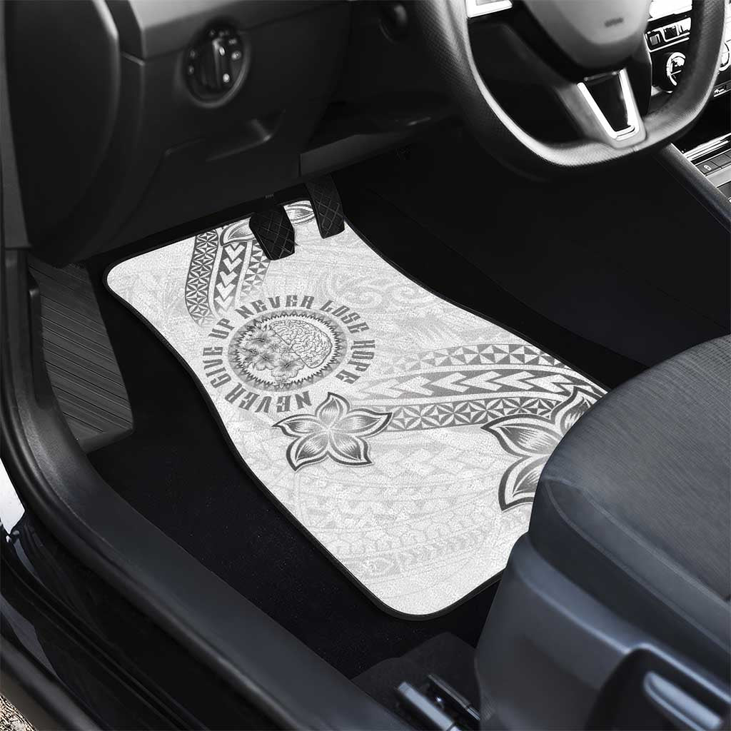 Brain Cancer Warrior Car Mats Never Give Up