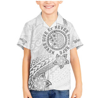 Brain Cancer Warrior Family Matching Mermaid Dress and Hawaiian Shirt Never Give Up LT05 Son's Shirt White - Polynesian Pride