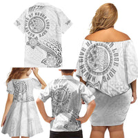 Brain Cancer Warrior Family Matching Off Shoulder Short Dress and Hawaiian Shirt Never Give Up