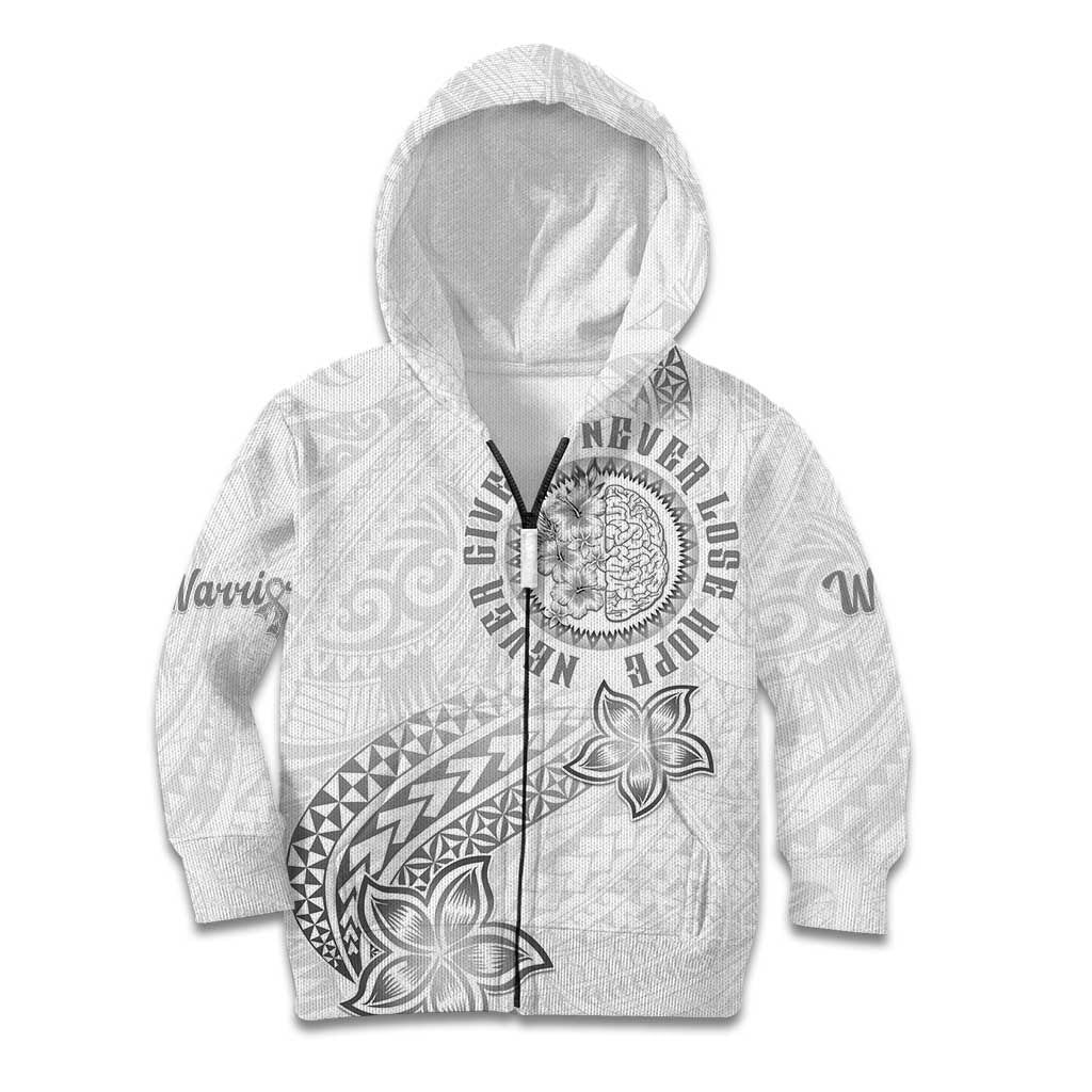 Brain Cancer Warrior Kid Hoodie Never Give Up