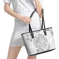 Brain Cancer Warrior Leather Tote Bag Never Give Up LT05 - Polynesian Pride