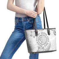 Brain Cancer Warrior Leather Tote Bag Never Give Up LT05 - Polynesian Pride