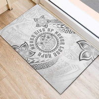 Brain Cancer Warrior Rubber Doormat Never Give Up LT05 - Polynesian Pride