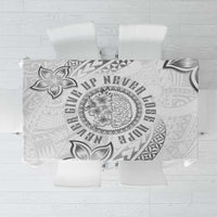 Brain Cancer Warrior Tablecloth Never Give Up LT05 White - Polynesian Pride