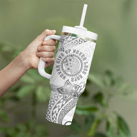 Brain Cancer Warrior Tumbler With Handle Never Give Up LT05 - Polynesian Pride