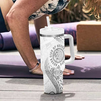 Brain Cancer Warrior Tumbler With Handle Never Give Up LT05 - Polynesian Pride