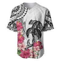 White Polynesian Hammerhead Shark Tribal Pattern Baseball Jersey LT05 White - Polynesian Pride