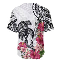 White Polynesian Hammerhead Shark Tribal Pattern Baseball Jersey LT05 - Polynesian Pride