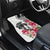 White Polynesian Hammerhead Shark Tribal Pattern Car Mats