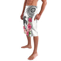 White Polynesian Hammerhead Shark Tribal Pattern Lavalava