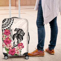 White Polynesian Hammerhead Shark Tribal Pattern Luggage Cover