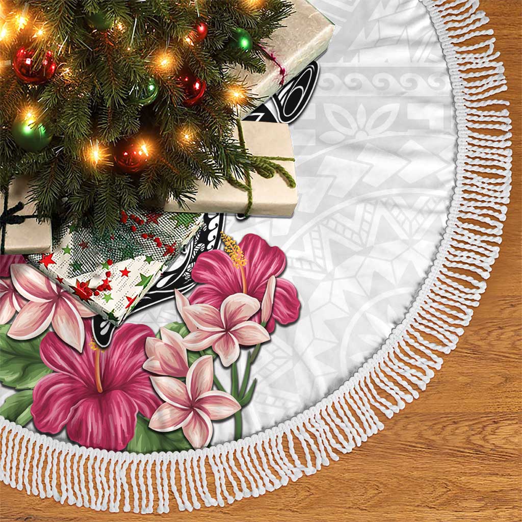 White Polynesian Hammerhead Shark Tribal Pattern Tree Skirt LT05 - Polynesian Pride