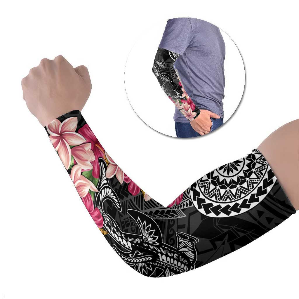 Black Polynesian Hammerhead Shark Tribal Pattern Arm Sleeves - Polynesian Pride