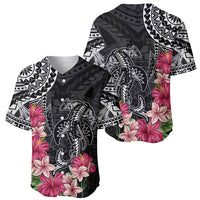 Black Polynesian Hammerhead Shark Tribal Pattern Baseball Jersey LT05 - Polynesian Pride