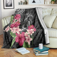 Black Polynesian Hammerhead Shark Tribal Pattern Blanket LT05 Black - Polynesian Pride