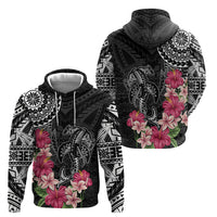 Black Polynesian Hammerhead Shark Tribal Pattern Hoodie