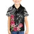 Black Polynesian Hammerhead Shark Tribal Pattern Kid Hawaiian Shirt