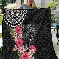 Black Polynesian Hammerhead Shark Tribal Pattern Quilt LT05 Black - Polynesian Pride