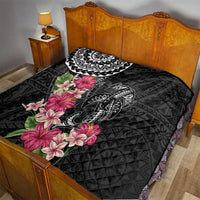 Black Polynesian Hammerhead Shark Tribal Pattern Quilt LT05 - Polynesian Pride