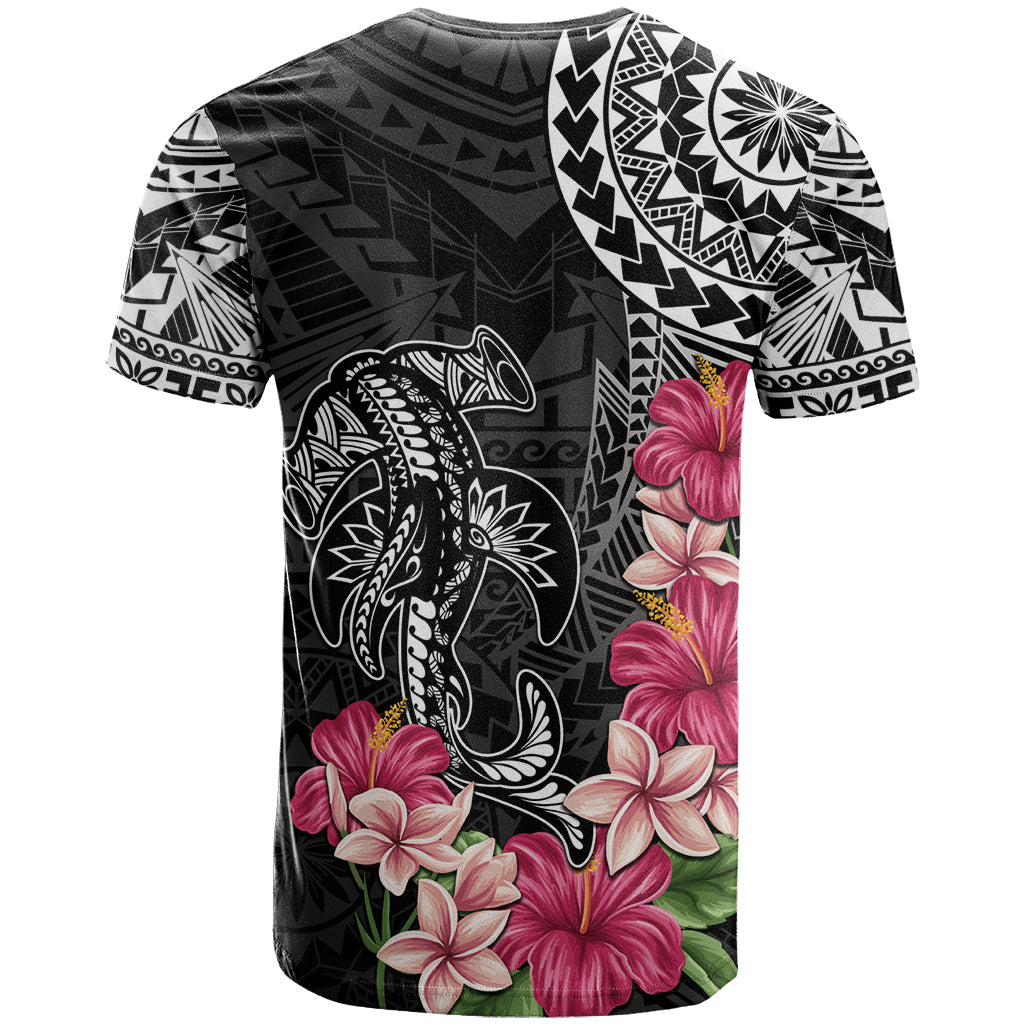 Black Polynesian Hammerhead Shark Tribal Pattern T Shirt LT05 - Polynesian Pride