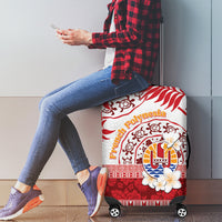 French Polynesia Internal Autonomy Day Luggage Cover Tropical Hibiscus And Turtle Pattern LT05 - Polynesian Pride