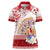 French Polynesia Internal Autonomy Day Women Polo Shirt Tropical Hibiscus And Turtle Pattern