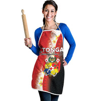 Tonga Emancipation Day Apron Tongan Ngatu Pattern With Plumeria LT05 - Polynesian Pride