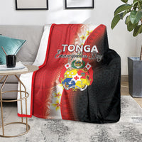 Tonga Emancipation Day Blanket Tongan Ngatu Pattern With Plumeria LT05 - Polynesian Pride