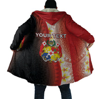 Personalised Tonga Emancipation Day Cloak Tongan Ngatu Pattern With Plumeria LT05 - Polynesian Pride