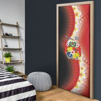 Personalised Tonga Emancipation Day Door Cover Tongan Ngatu Pattern With Plumeria LT05 - Polynesian Pride
