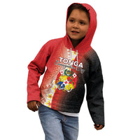 Personalised Tonga Emancipation Day Kid Hoodie Tongan Ngatu Pattern With Plumeria LT05 - Polynesian Pride