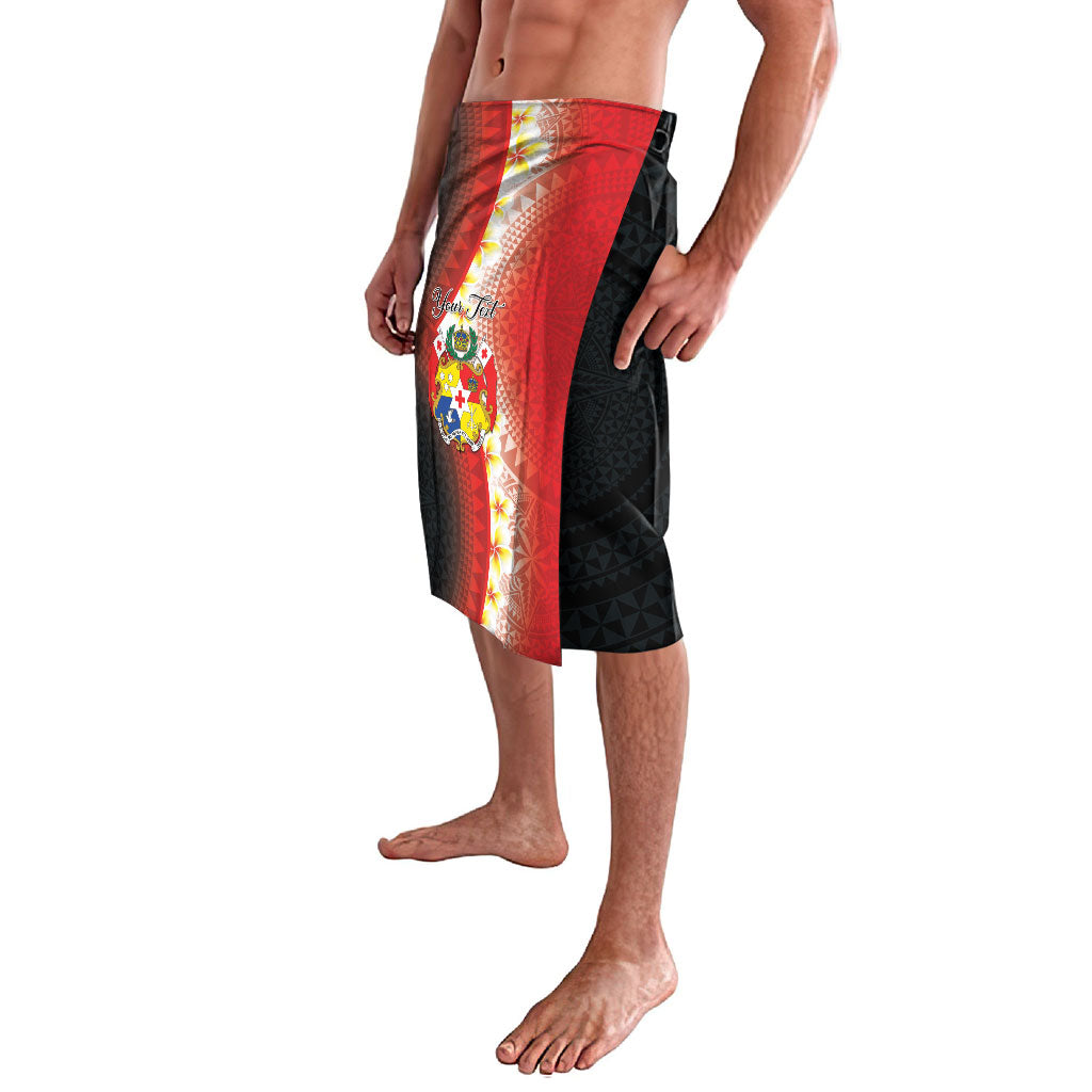 Personalised Tonga Emancipation Day Lavalava Tongan Ngatu Pattern With Plumeria LT05 - Polynesian Pride