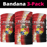 Tonga Emancipation Day Neck Gaiter Tongan Ngatu Pattern With Plumeria LT05 package One Size: 25*50cm Red - Polynesian Pride