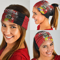 Tonga Emancipation Day Neck Gaiter Tongan Ngatu Pattern With Plumeria LT05 - Polynesian Pride