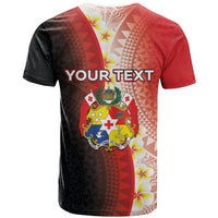 Personalised Tonga Emancipation Day T Shirt Tongan Ngatu Pattern With Plumeria LT05 - Polynesian Pride