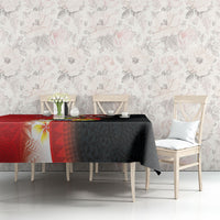 Tonga Emancipation Day Tablecloth Tongan Ngatu Pattern With Plumeria LT05 - Polynesian Pride